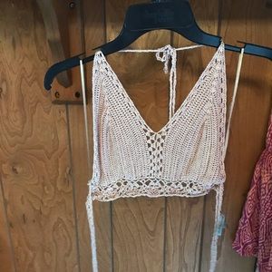Crop top knit top